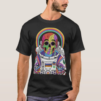 Colourful Skeleton Astronaut T-Shirt