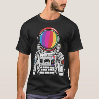 Colourful Skeleton Astronaut T-Shirt
