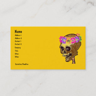 Colourful Skeleton Skull Business Card