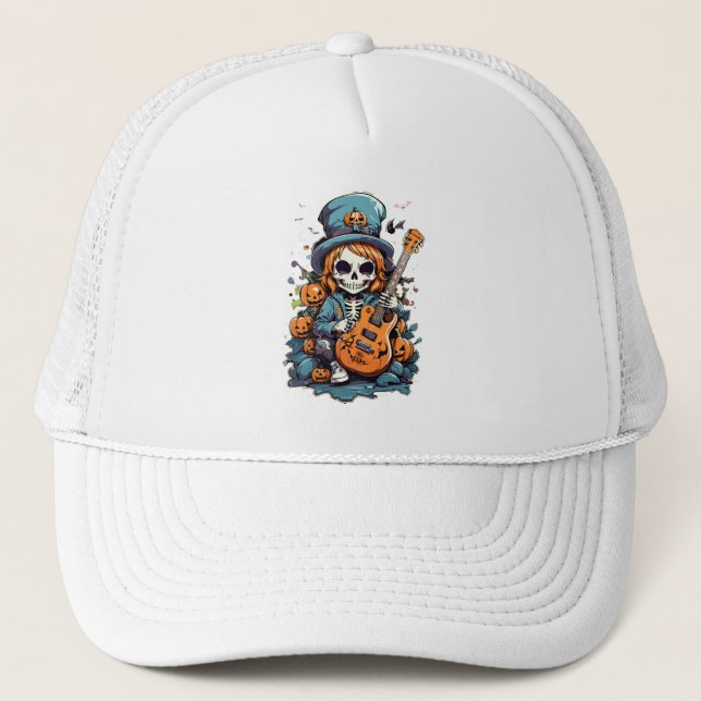 Colourful skeleton  trucker hat (Front)