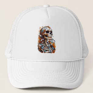 Colourful skeleton  trucker hat