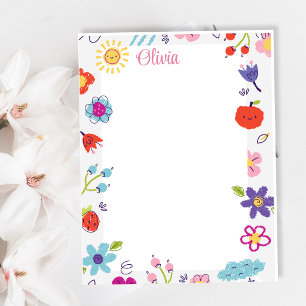 Colourful Sketch Scribble Funny personalized Notepad