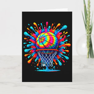 Colourful Sketll Art Tie Dye Drip Sketll Ll Dunk Card