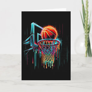Colourful Sketll Dripping Colour Splash Hoop Net D Card