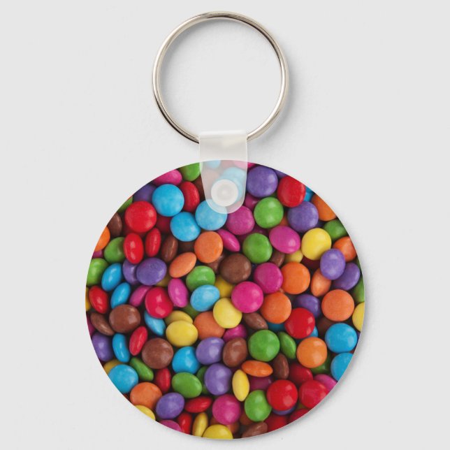 Colourful skittles candy keychain (Front)