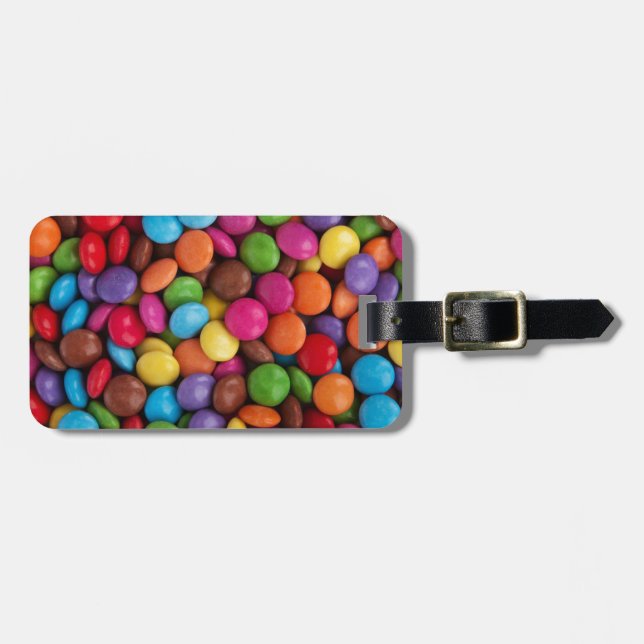 Colourful skittles candy luggage tag (Front Horizontal)