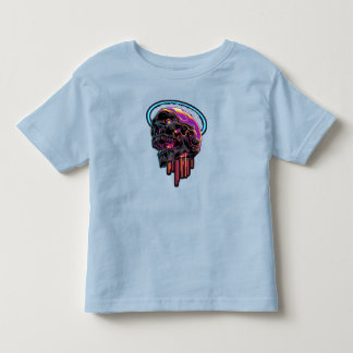 Colourful Skull Cute Baby Boy Girl Halloween 2023 Toddler T-shirt