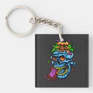 Colourful Skull Explosion Keychain