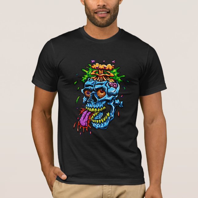 Colourful Skull Explosion T-Shirt (Front)