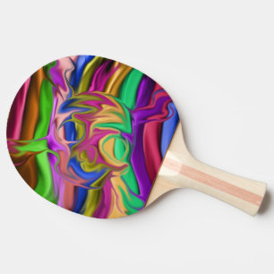 colourful skull head with cross bones ping pong paddle