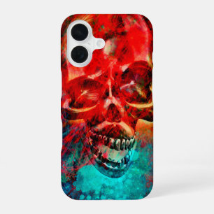 Colourful skull iPhone 16 case