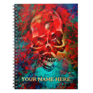 Colourful skull. Personalized Notebook