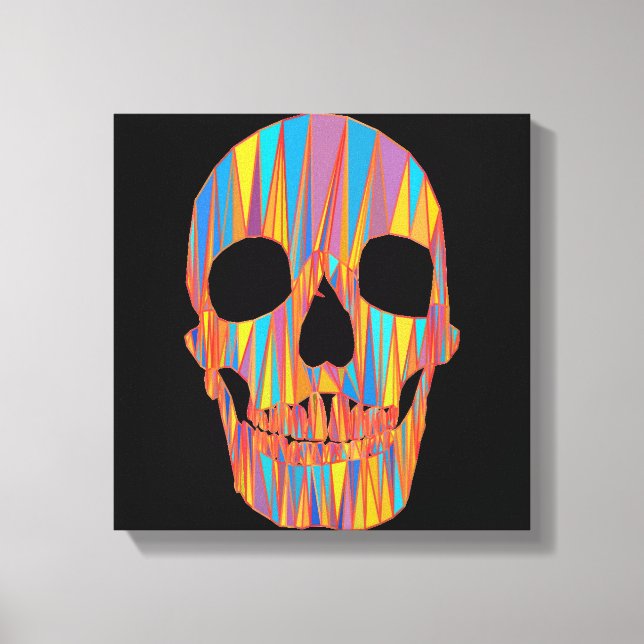 Colourful Skull Wrapped Canvas (Front)