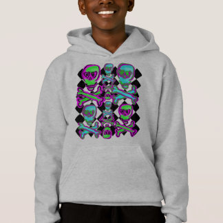 Colourful Skulls and Diamond Print adult