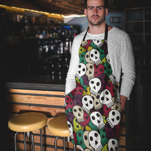Colourful Skulls Apron