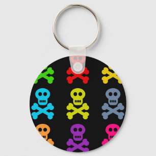 Colourful Skulls Keychain
