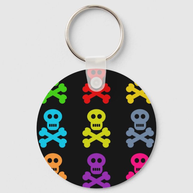 Colourful Skulls Keychain (Front)