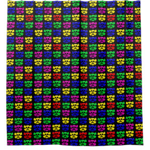 Colourful skulls pattern