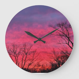 Colourful sky clock
