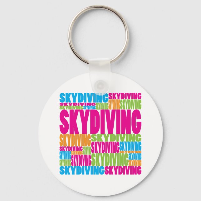 Colourful Skydiving Keychain (Front)