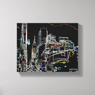 Colourful skyline in Manhattan Canvas Print