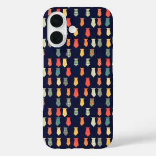 Colourful Small Ties Pattern iPhone 16 Case