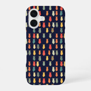 Colourful Small Ties Pattern iPhone 16 Case
