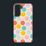 Colourful Smiling Happy Face Pattern Samsung Galaxy Case<br><div class="desc">Check out this cute trendy design featuring</div>
