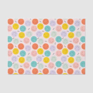 Colourful Smiling Happy Face Pattern Tissue Paper