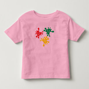 Colourful smiling ink blots toddler t-shirt