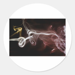 Colourful Smoke Classic Round Sticker