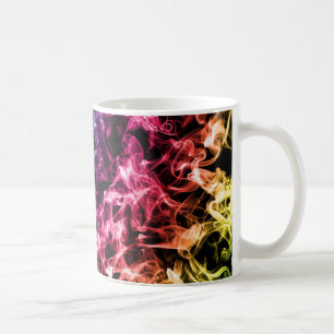 Colourful smoke design coffee mug