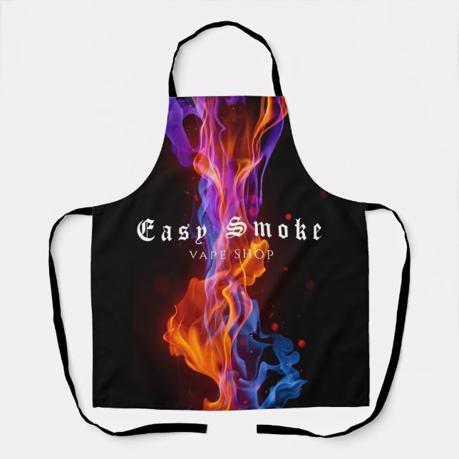 Colourful Smoke Vape Shop Business  Apron (Front)