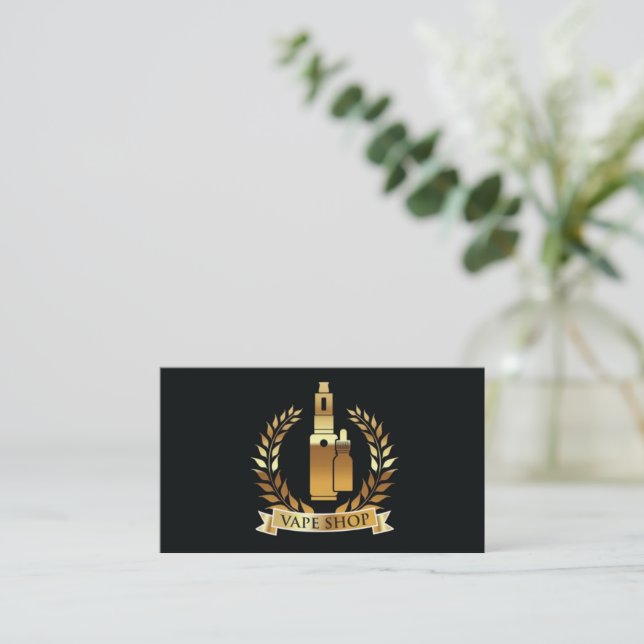 Colourful Smoke Vape Shop Business Card (Standing Front)
