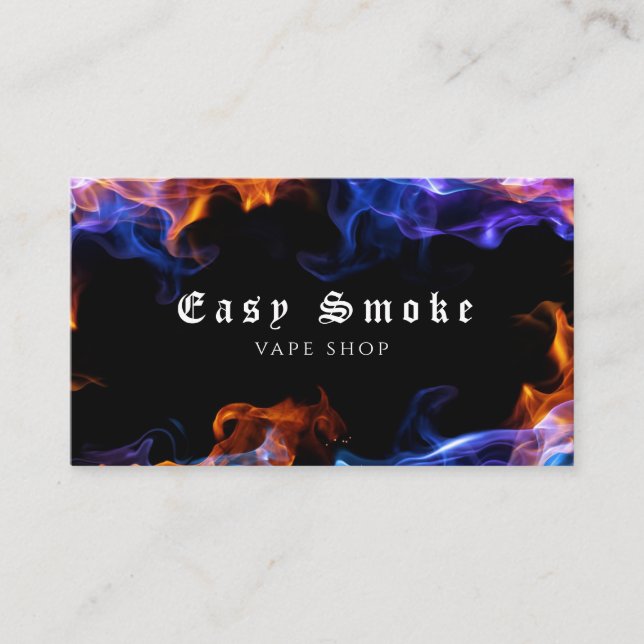 Colourful Smoke Vape Shop Business Card (Front)