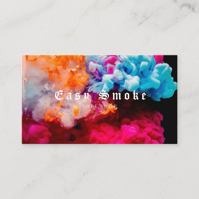 Colourful Smokes Vape Shop Business Card (Front)