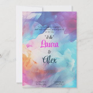 Colourful Smoky Wedding Invitation
