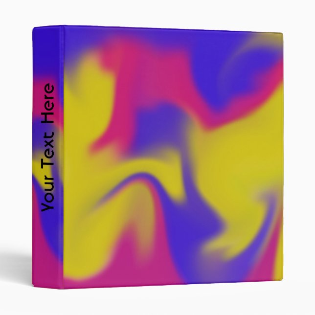 Colourful Smudge 3 Ring Binder (Front/Spine)