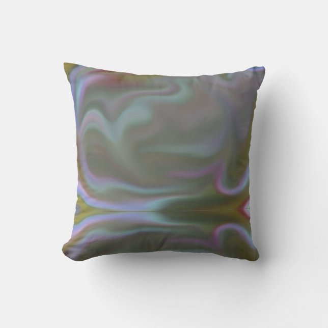 Colourful Smudge Throw Pillow (Front)
