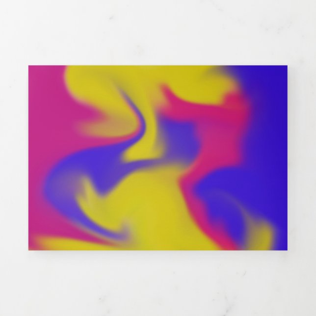 Colourful Smudge Tri-Fold Card (Cover)