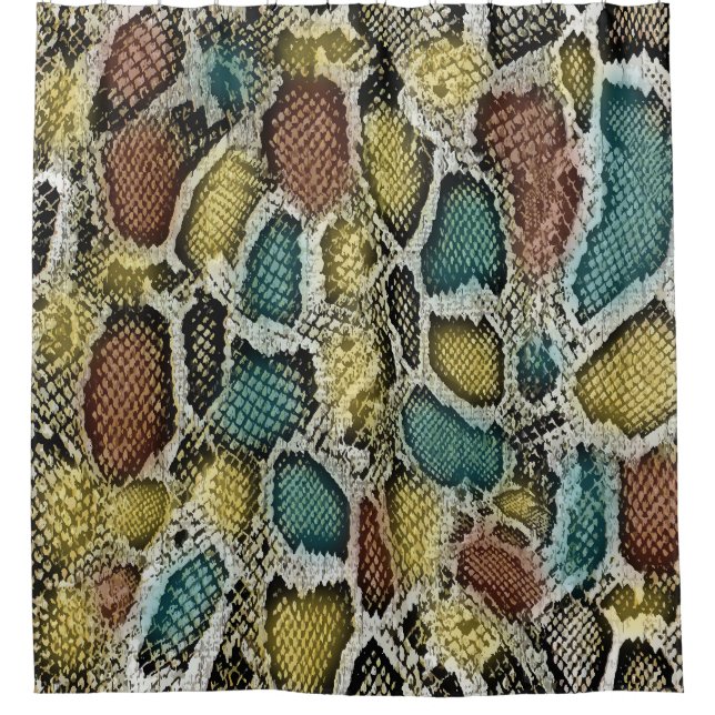 Colourful snake skin: seamless design. (Front)