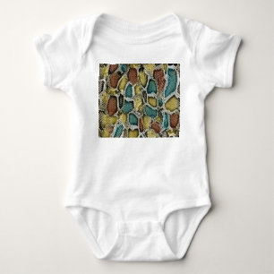 Colourful snake skin: seamless design. baby bodysuit