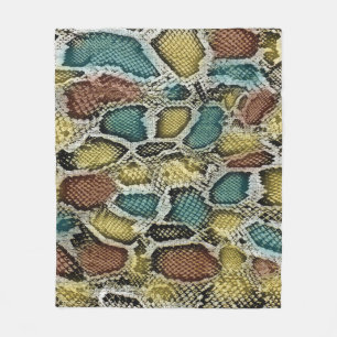Colourful snake skin: seamless design. fleece blanket