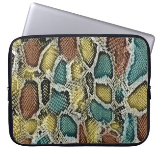 Colourful snake skin: seamless design. laptop sleeve