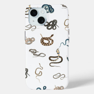 Colourful Snakes Reptile Animal Pattern iPhone 15 Case