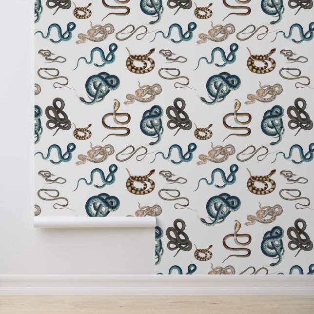 Colourful Snakes Reptile Animals Pattern Wallpaper (Application)