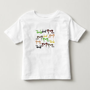 Colourful Snakes Reptile Pattern Toddler T-shirt