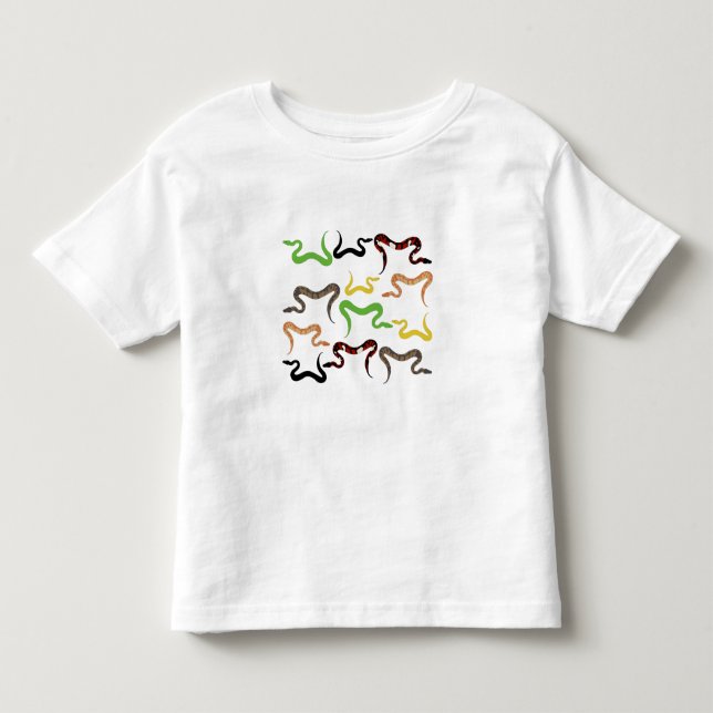 Colourful Snakes Reptile Pattern Toddler T-shirt (Front)