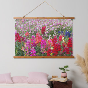 Colourful Snapdragon Garden Floral Hanging Tapestry