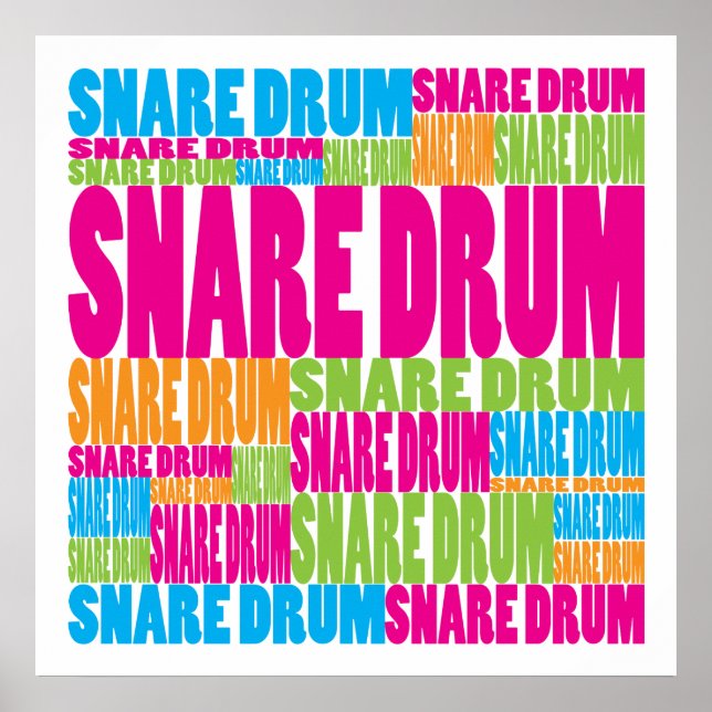 Colourful Snare Drum Poster (Front)